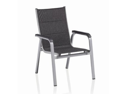 0301202 9000 basic plus padded stapelsessel silber anthrazit meliert object