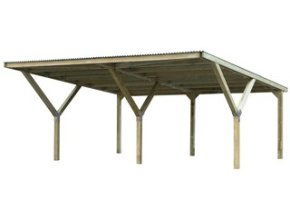 Dřevěný přístřešek na auto Y 612 (5,9x6 m)