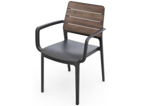 porto armchair graphite walnut i