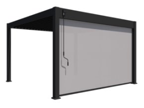 4m pull down screen charcoal