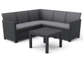 claire 5 seat corner set grafit