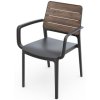 porto armchair graphite walnut i