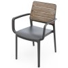 porto armchair graphite ashwood