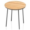 p gentle 0107634 7801 beistelltisch dm 50cm mit teak platte anthrazit matt object
