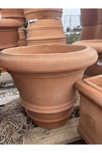 Terakotový kvetináč Plain Rolled Rim 45