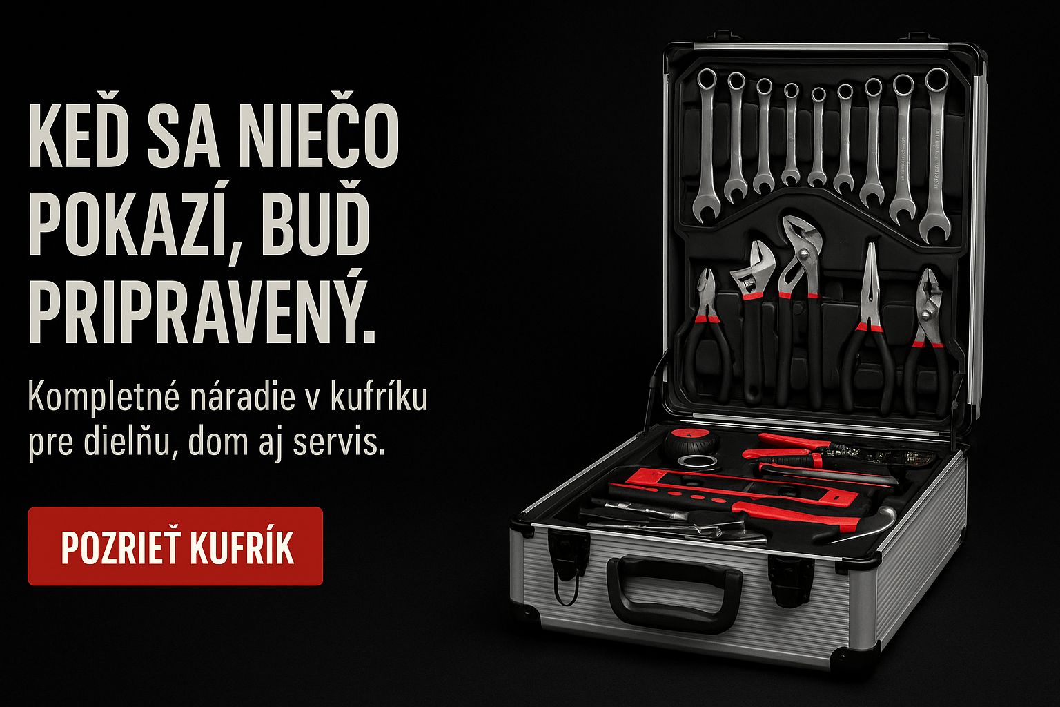 117 dielna sada náradia v ALU kufri