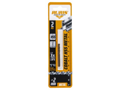 RURIS 2x vrták do železa Kobalt HSS 2mm