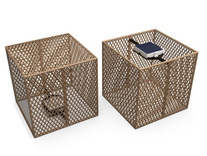 Solární lampa SOLORE Square Large 43 x 43 cm barva natural