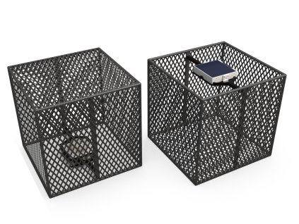 Solární lampa SOLORE Square Large 43 x 43 cm barva taupe