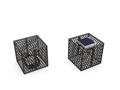 Solární lampa SOLORE Square Small 25 x 25 cm barva taupe