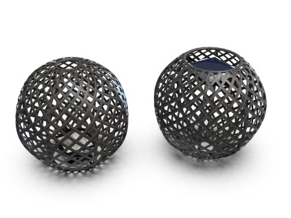 Solární lampa SOLORE Sphere Large ø 47,5 x 43 cm barva taupe