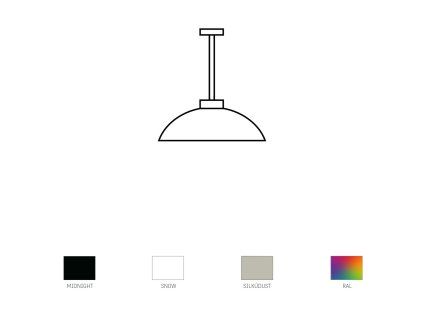 3955 dome pendant by heatsail cerna midnight