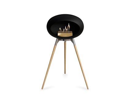 3649 28 dome ground high black barva trojnozky bila kartus nerez nozicky svetly dub