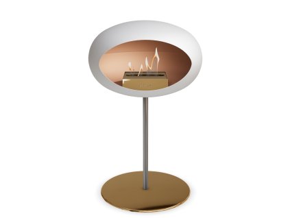 3748 30 dome ground steel low 50 cm white barva a prumer nohy rose gold 25 cm barva podstavce rose gold kartus rose gold