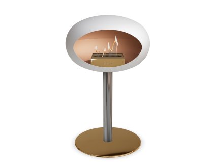 3748 29 dome ground steel low 50 cm white barva a prumer nohy rose gold 25 cm barva podstavce rose gold kartus rose gold