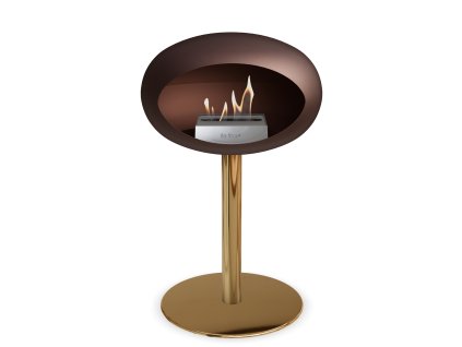 3751 22 dome ground steel low 50 cm mocca barva a prumer nohy rose gold 60 cm barva podstavce mocca kartus rose gold