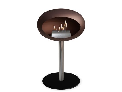 3751 1 dome ground steel low 50 cm mocca barva a prumer nohy rose gold 60 cm barva podstavce mocca kartus rose gold