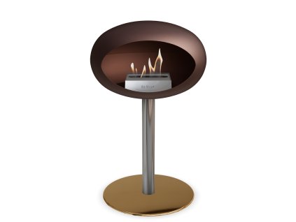 3751 3 dome ground steel low 50 cm mocca barva a prumer nohy rose gold 60 cm barva podstavce mocca kartus rose gold