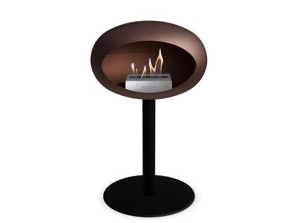 3751 11 dome ground steel low 50 cm mocca barva a prumer nohy rose gold 60 cm barva podstavce mocca kartus rose gold