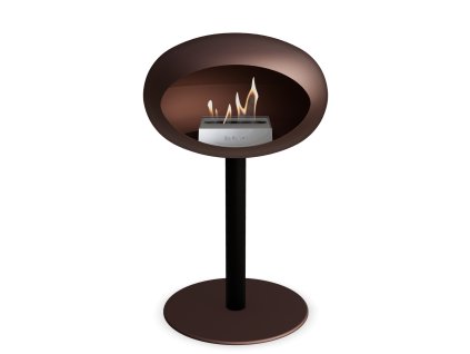 3751 15 dome ground steel low 50 cm mocca barva a prumer nohy rose gold 60 cm barva podstavce mocca kartus rose gold