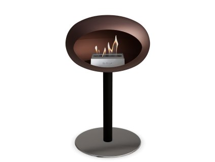 3751 9 dome ground steel low 50 cm mocca barva a prumer nohy rose gold 60 cm barva podstavce mocca kartus rose gold