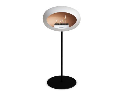 3760 12 dome ground steel high 80 cm white barva a prumer nohy lestena ocel 25 cm barva podstavce cerna kartus nerez