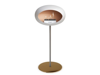 3760 4 dome ground steel high 80 cm white barva a prumer nohy lestena ocel 25 cm barva podstavce cerna kartus nerez