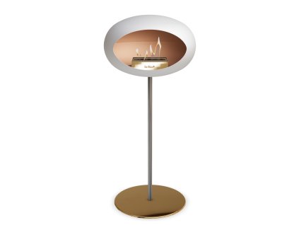 3760 34 dome ground steel high 80 cm white barva a prumer nohy lestena ocel 25 cm barva podstavce cerna kartus nerez