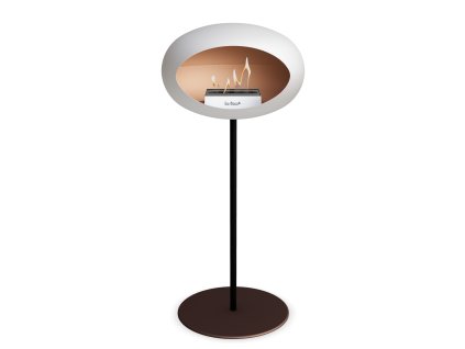 3760 16 dome ground steel high 80 cm white barva a prumer nohy lestena ocel 25 cm barva podstavce cerna kartus nerez