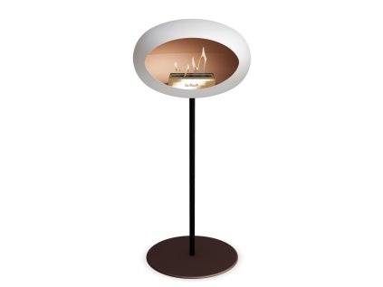 3760 45 dome ground steel high 80 cm white barva a prumer nohy lestena ocel 25 cm barva podstavce cerna kartus nerez