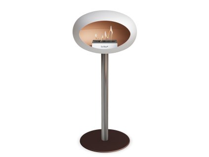 3760 5 dome ground steel high 80 cm white barva a prumer nohy lestena ocel 25 cm barva podstavce cerna kartus nerez