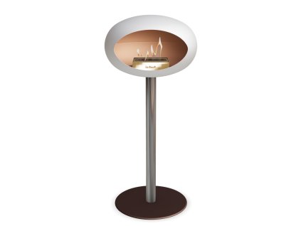 3760 35 dome ground steel high 80 cm white barva a prumer nohy lestena ocel 25 cm barva podstavce cerna kartus nerez