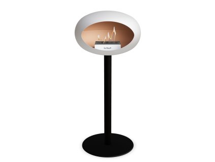 3760 11 dome ground steel high 80 cm white barva a prumer nohy lestena ocel 25 cm barva podstavce cerna kartus nerez