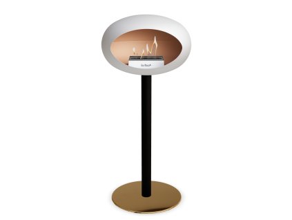 3760 13 dome ground steel high 80 cm white barva a prumer nohy lestena ocel 25 cm barva podstavce cerna kartus nerez