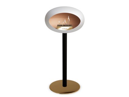 3760 42 dome ground steel high 80 cm white barva a prumer nohy lestena ocel 25 cm barva podstavce cerna kartus nerez