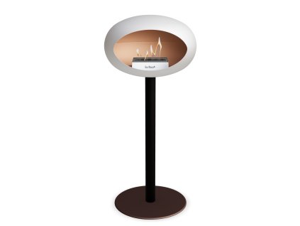 3760 15 dome ground steel high 80 cm white barva a prumer nohy lestena ocel 25 cm barva podstavce cerna kartus nerez