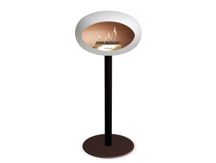 3760 44 dome ground steel high 80 cm white barva a prumer nohy lestena ocel 25 cm barva podstavce cerna kartus nerez