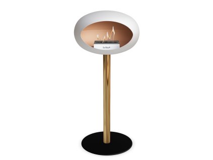 3760 21 dome ground steel high 80 cm white barva a prumer nohy lestena ocel 25 cm barva podstavce cerna kartus nerez