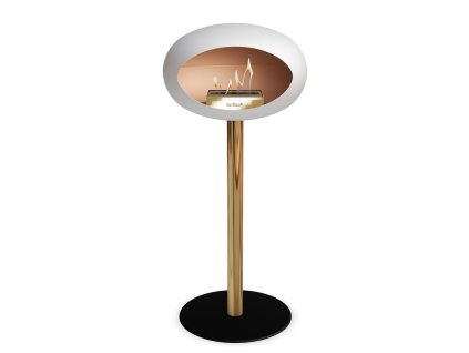 3760 50 dome ground steel high 80 cm white barva a prumer nohy lestena ocel 25 cm barva podstavce cerna kartus nerez