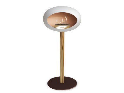 3760 54 dome ground steel high 80 cm white barva a prumer nohy lestena ocel 25 cm barva podstavce cerna kartus nerez