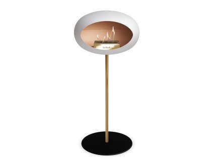 3760 51 dome ground steel high 80 cm white barva a prumer nohy lestena ocel 25 cm barva podstavce cerna kartus nerez