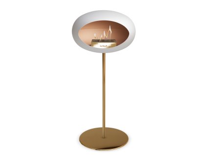 3760 53 dome ground steel high 80 cm white barva a prumer nohy lestena ocel 25 cm barva podstavce cerna kartus nerez