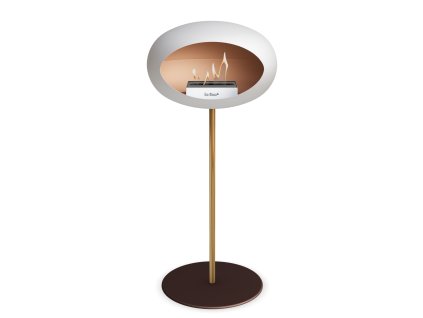 3760 26 dome ground steel high 80 cm white barva a prumer nohy lestena ocel 25 cm barva podstavce cerna kartus nerez