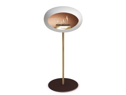 3760 55 dome ground steel high 80 cm white barva a prumer nohy lestena ocel 25 cm barva podstavce cerna kartus nerez