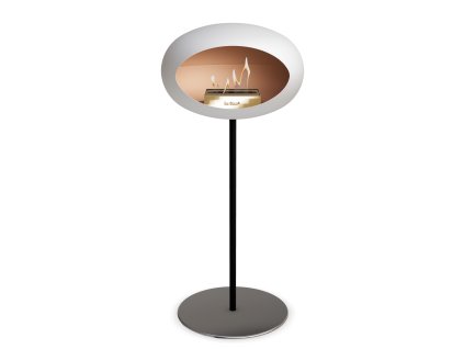 3760 10 dome ground steel high 80 cm white barva a prumer nohy lestena ocel 25 cm barva podstavce cerna kartus nerez