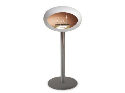 3760 29 dome ground steel high 80 cm white barva a prumer nohy lestena ocel 25 cm barva podstavce cerna kartus nerez