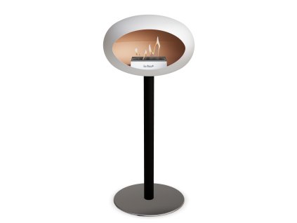 3760 9 dome ground steel high 80 cm white barva a prumer nohy lestena ocel 25 cm barva podstavce cerna kartus nerez