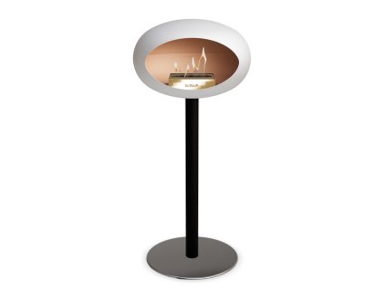 3760 39 dome ground steel high 80 cm white barva a prumer nohy lestena ocel 25 cm barva podstavce cerna kartus nerez