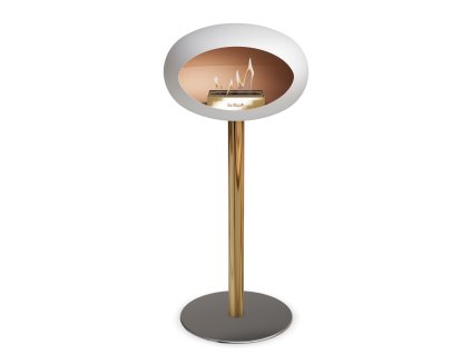 3760 48 dome ground steel high 80 cm white barva a prumer nohy lestena ocel 25 cm barva podstavce cerna kartus nerez