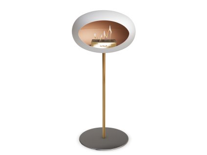 3760 49 dome ground steel high 80 cm white barva a prumer nohy lestena ocel 25 cm barva podstavce cerna kartus nerez